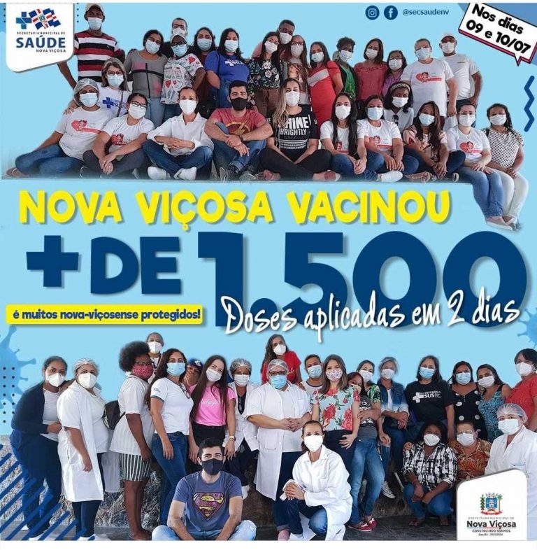 A união faz a força mais de 1.500 doses aplicadas em 2 dias